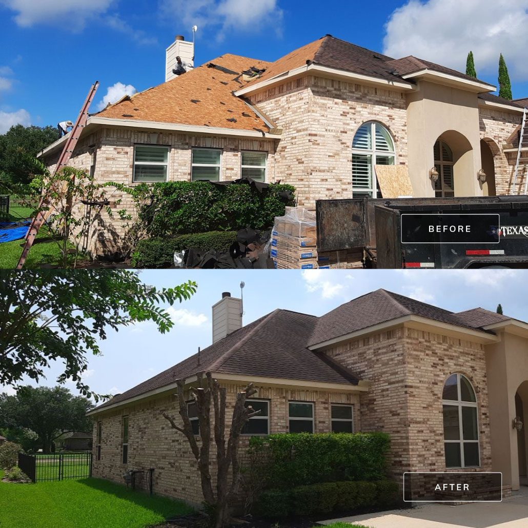 Roof Replacement Services - Reroof Before & After
