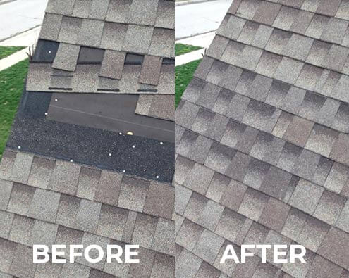 Roof Repairs Before & After